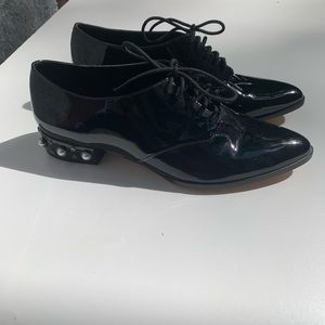 Woman’s lace up shoes. 1/2 inch heel. Black